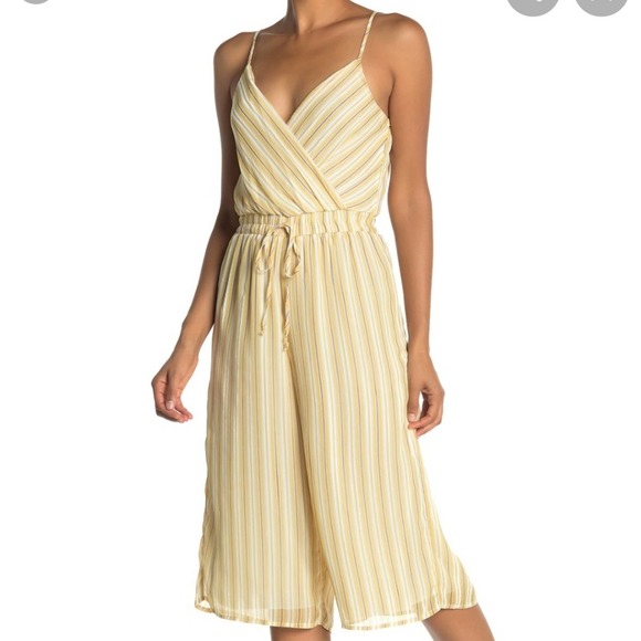 row a Pants - Row A | NWT striped culotte jumpsuit